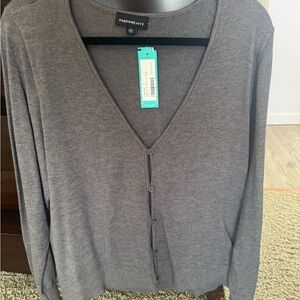 Fortune & Ivy grey cardigan NWT